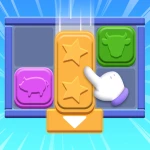 彩色动物木块消