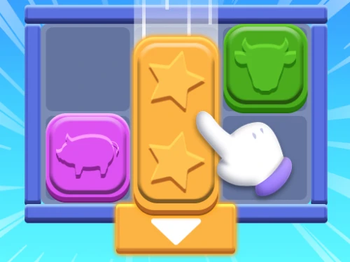 彩色动物木块消