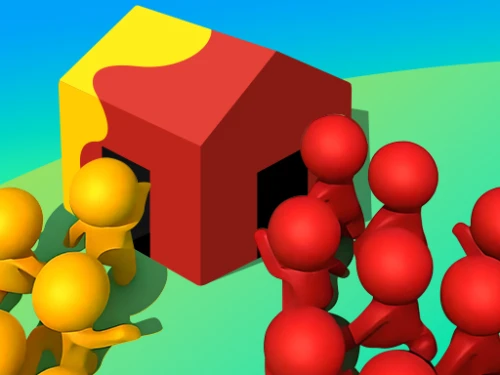 巨型人群攻房战